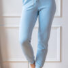 Homewear damski długie spodnie dresowe błękitne Muzzy HOMEWEAR bawełna - dół