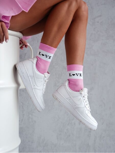 Skarpetki damskie LOVE - szeroki pasek