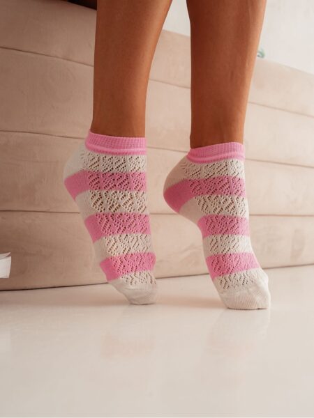 Stopki damskie ażurowe w paski