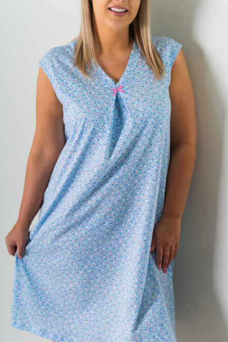 Tunika damska SZEROKIE ramiączko NIEBIESKA