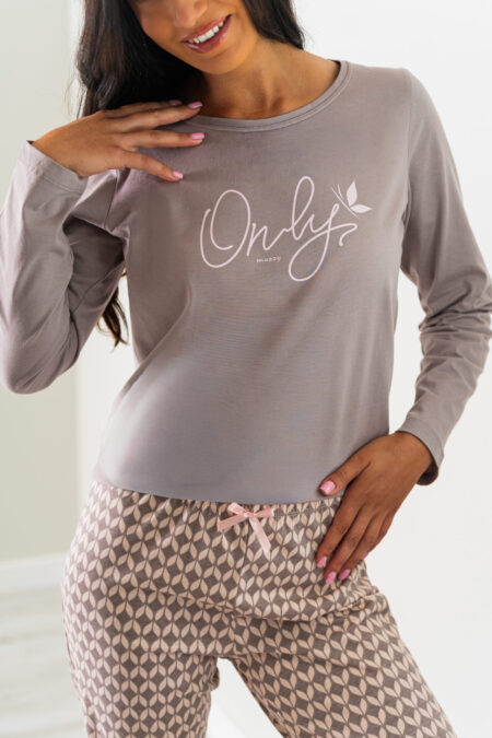 Piżama damska ONLY długi rękaw i długie spodnie Plus size