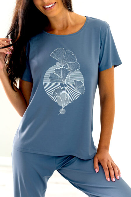 Piżama damska wiskoza długie spodnie